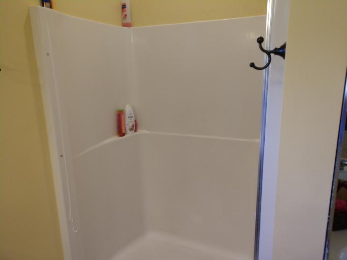 This is a before of the shower project we worked on.