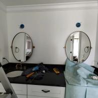 bathroom remodel during